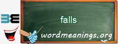 WordMeaning blackboard for falls